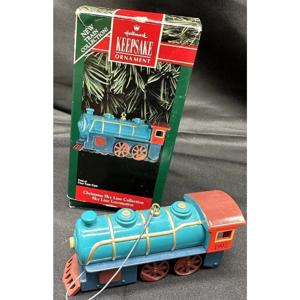 HALLMARK KEEPSAKE ORNAMENT TRAIN COLLECTION SKY LINE LOCOMOTIVE VINTAGE 1992